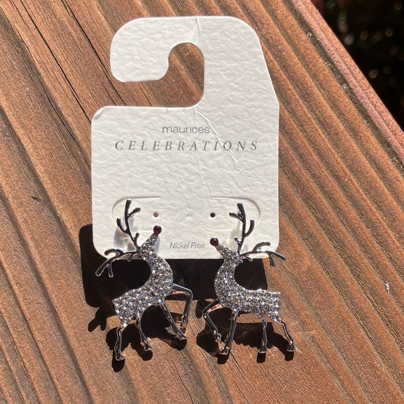 Maurices Jewelry - Maurices Sparkling Silver Reindeer Earrings